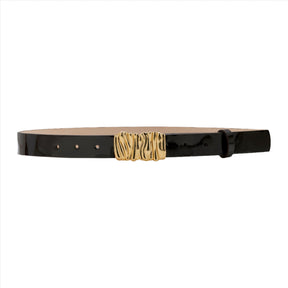 GAIA BELT BROWN PATENT